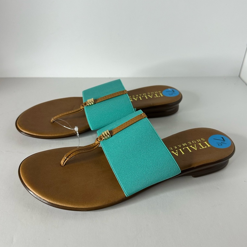 Italian Shoesmakers Briley Teal Sandals size 7.5 - Picture 3 of 9